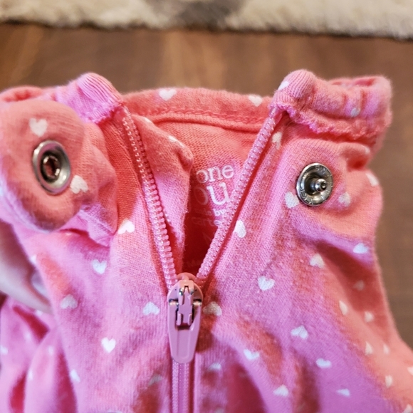 Carters 3 Just One You Baby Girl Footed Pajamas Sleep PJs Pink Koala Hedgehog NB - Picture 4 of 13